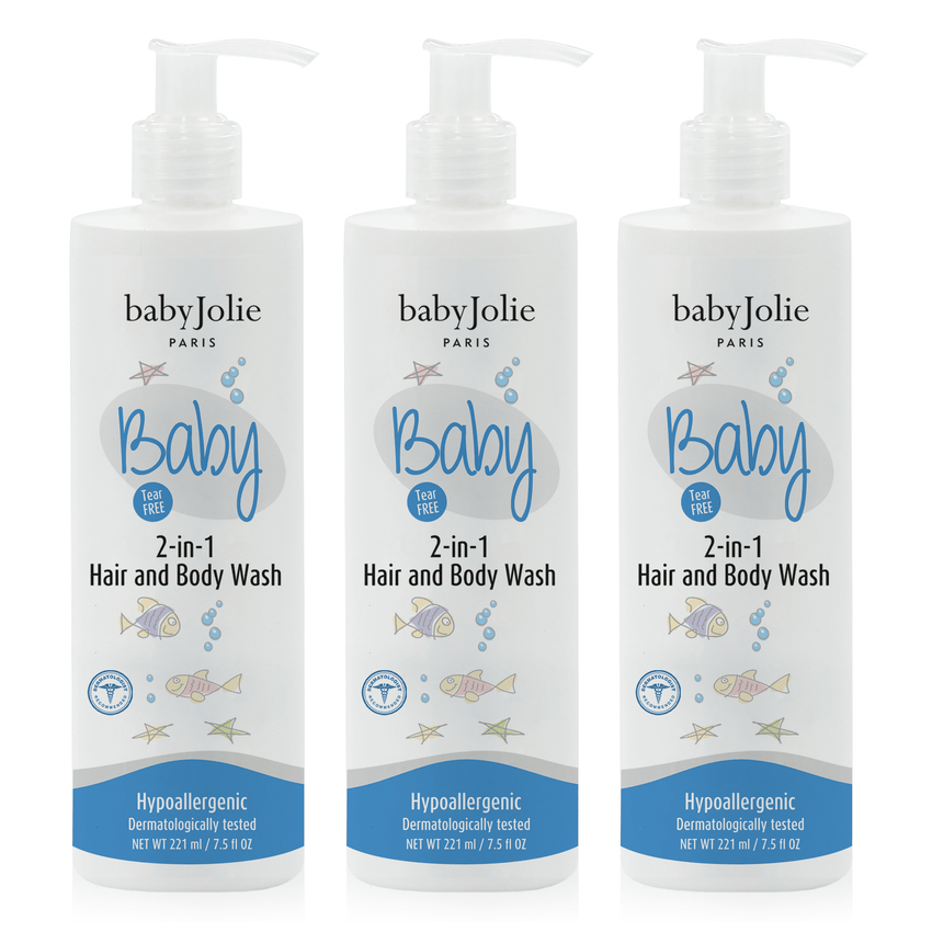 Baby Hair And Body Wash, 2 em 1 | 3 Pack - Baby Jolie Paris