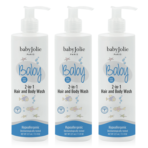 Baby Hair And Body Wash, 2 em 1 | 3 Pack - Baby Jolie Paris