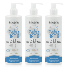 Baby Hair And Body Wash, 2 em 1 | 3 Pack - Baby Jolie Paris