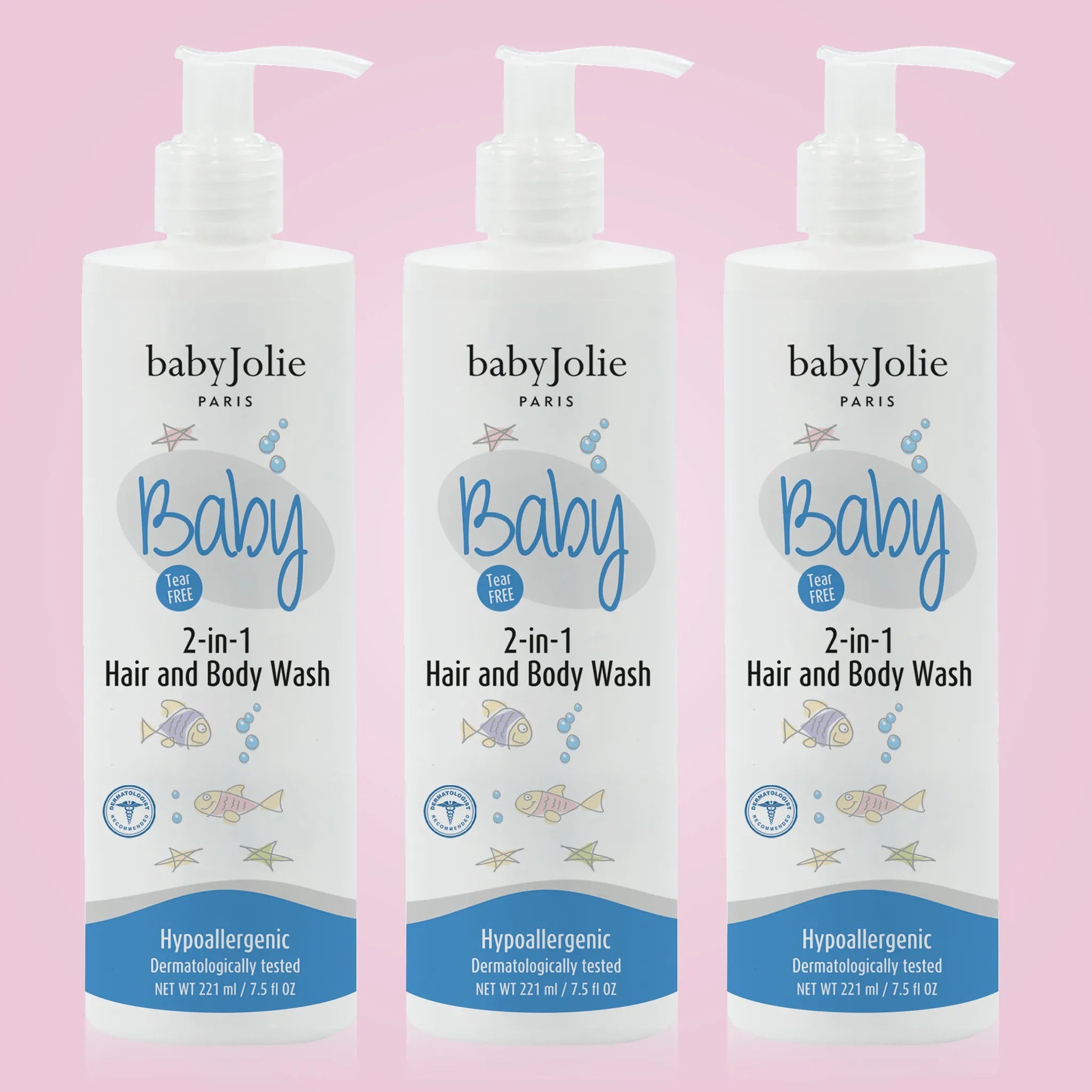 2 - in - 1 Hair and Body Wash | 3 Pack - Baby Jolie Paris