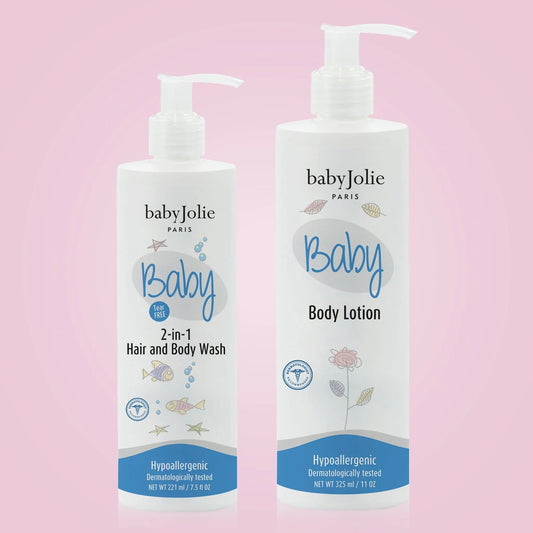 Baby Bath Bundle | 2 - in - 1 Hair and Body Wash + Lotion - Baby Jolie Paris