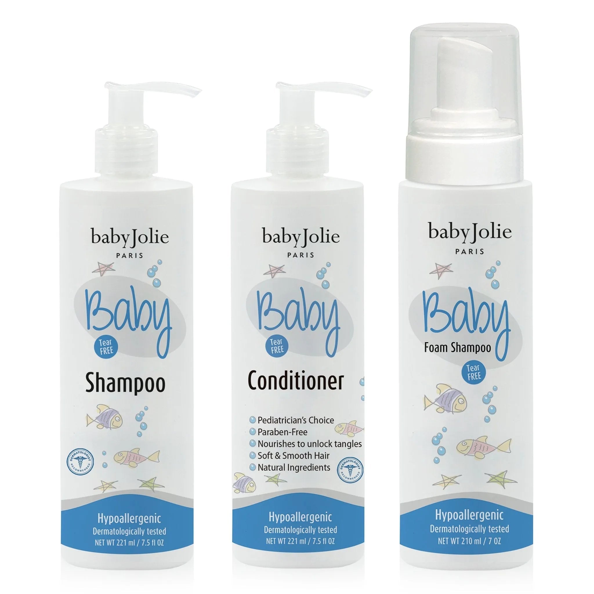 Baby Hair | Shampoo, Foam & Conditioner Bundle - Baby Jolie Paris