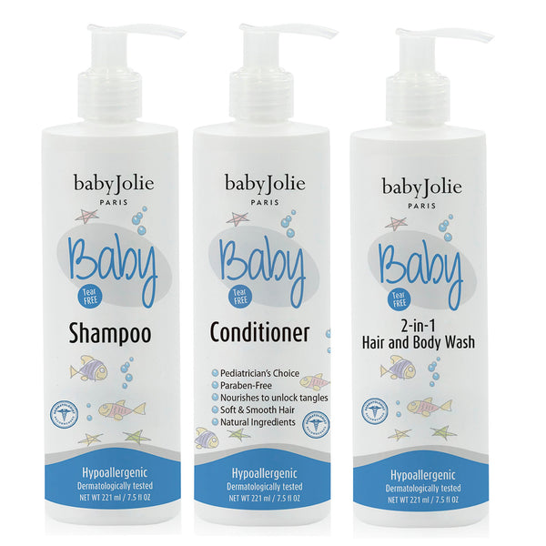 Bathing Time Bundle | Shampoo, Conditioner & Body Wash - Baby Jolie Paris