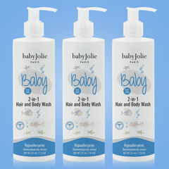 Baby Hair And Body Wash, 2 em 1 | 3 Pack - Baby Jolie Paris